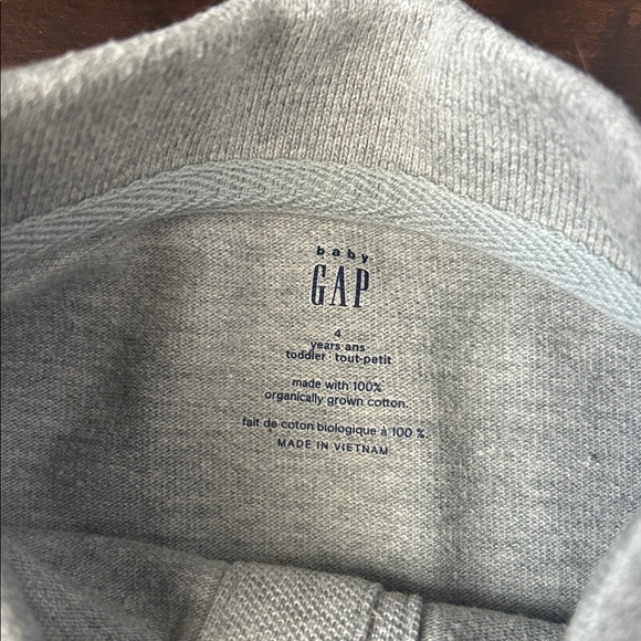Gap Grey Collared Organic Cotton Shirt 4T - Picture 3 of 4